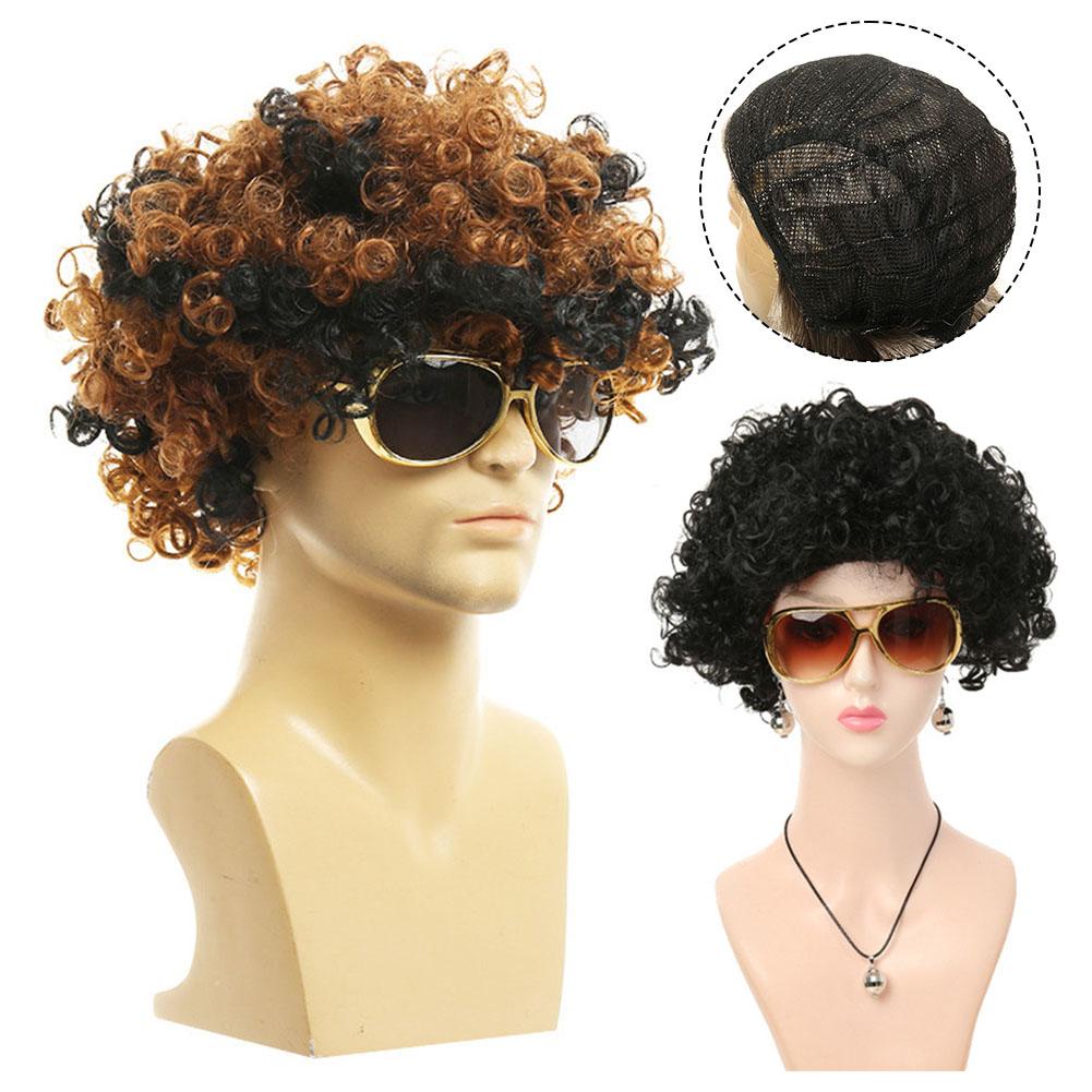 thumbnail image 4 of Ruifaya Pelucas largas y esponjosas para hombres, pelucas de cosplay, peluca de cosplay retro, cabello masculino, 4 of 7