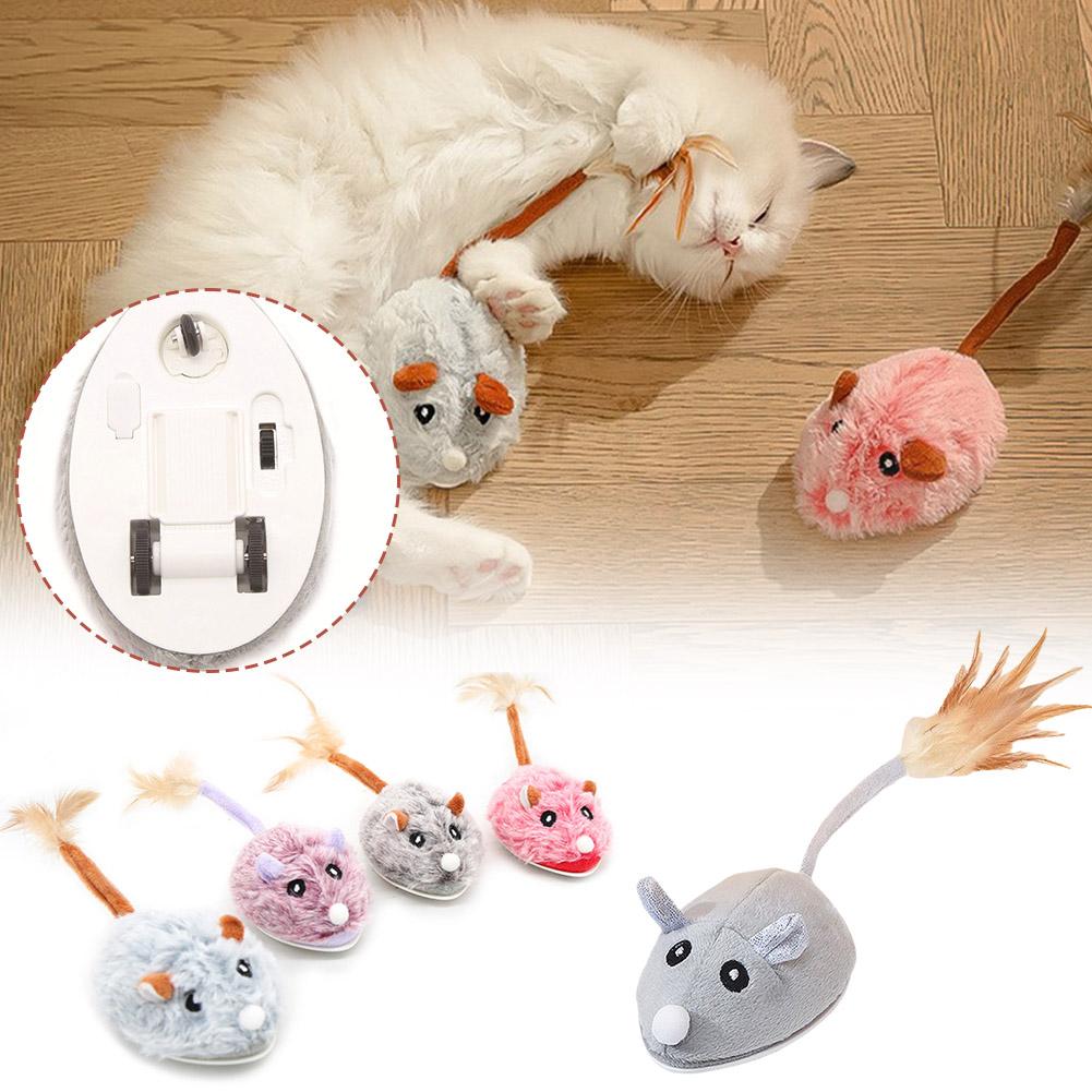 thumbnail image 3 of Ruifaya Juguete para gatos con forma de ratón inteligente para correr, juguete interactivo con movimiento eléctrico para gatos, 3 of 7