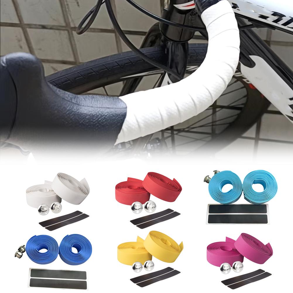 thumbnail image 2 of Ruifaya Cinta para manillar de bicicleta de carretera, cinta para manillar abatible para bicicletas Fixie, tapón de manillar de camuflaje con, 2 of 7