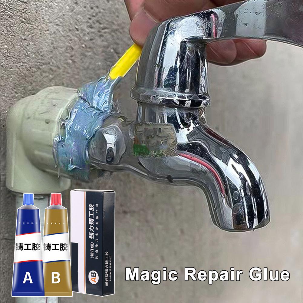 thumbnail image 3 of Wartleves Pegamento para soldadura en frío Adhesivo para reparación de metales Resistente al calor Sellador AB de alta resistencia, 3 of 7