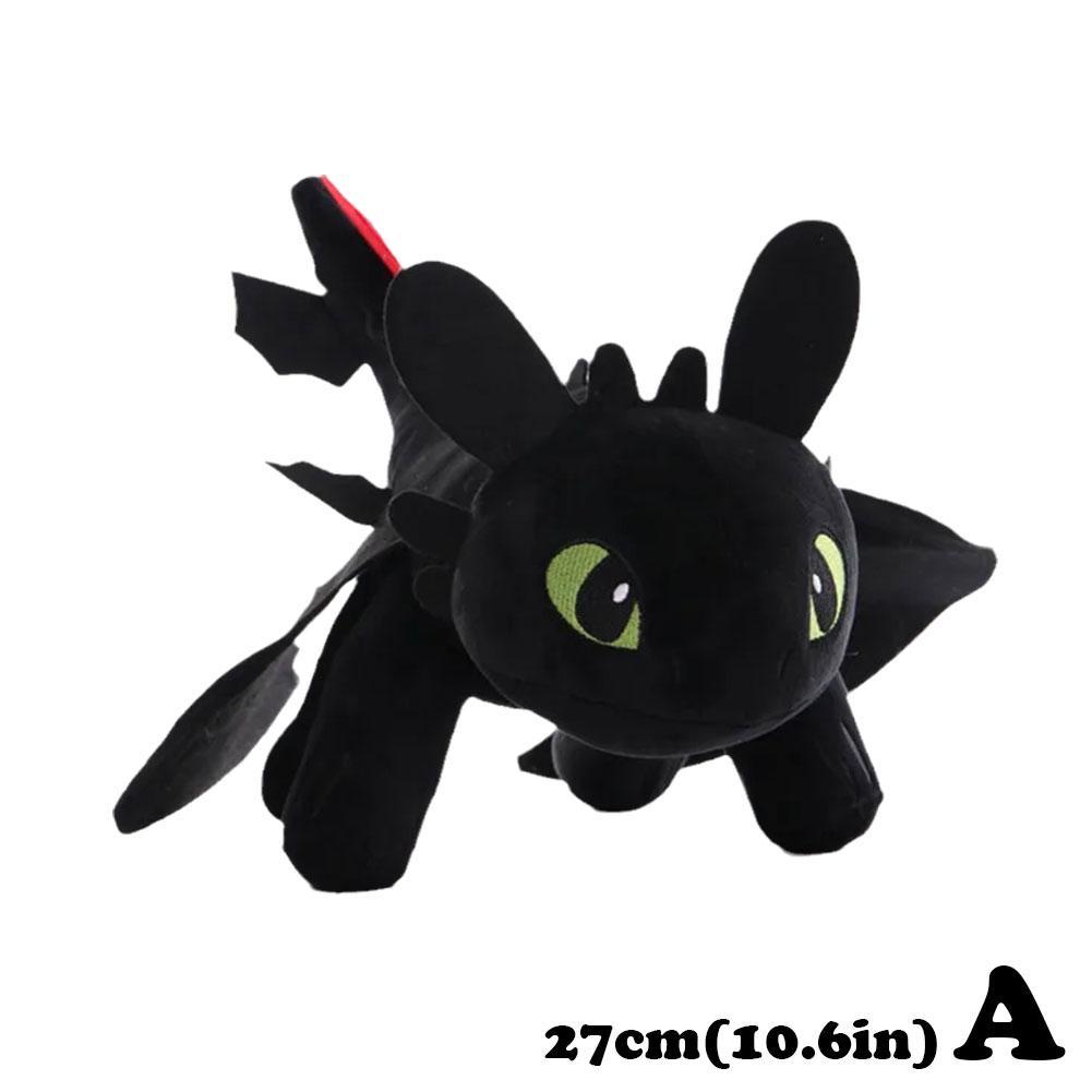 thumbnail image 1 of Peluche de dinosaurio domesticado de Furia Nocturna, Dragón Blanco y Negro, Desdentado, Furia Luminosa, 1 of 7
