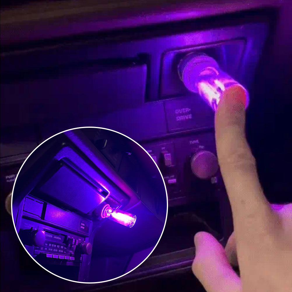thumbnail image 4 of Wartleves Mini luz LED portátil de ambiente nocturno para automóvil con enchufe USB, lámpara de luces móviles J1, 4 of 7