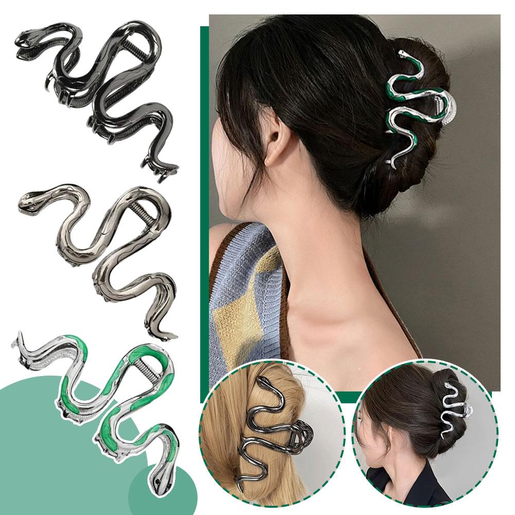 thumbnail image 2 of SGACAI Metall Schlange Haar Clip Klaue Haar Zubehör Schlange Form Hai Clip Mode Hot N2, 2 of 7