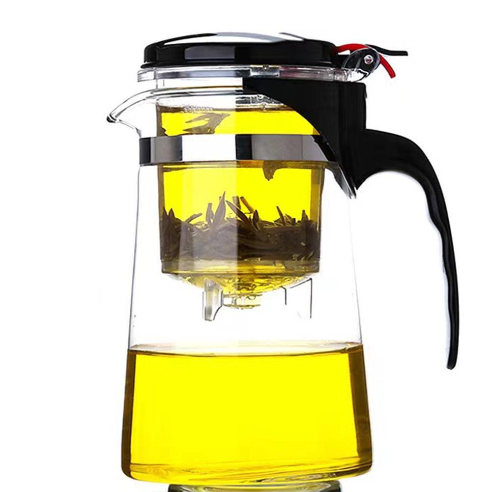 thumbnail image 5 of Wartleves Tetera de vidrio transparente Tetera de hojas de té Tetera de hierbas Jarra de vidrio transparente segura =, 5 of 7
