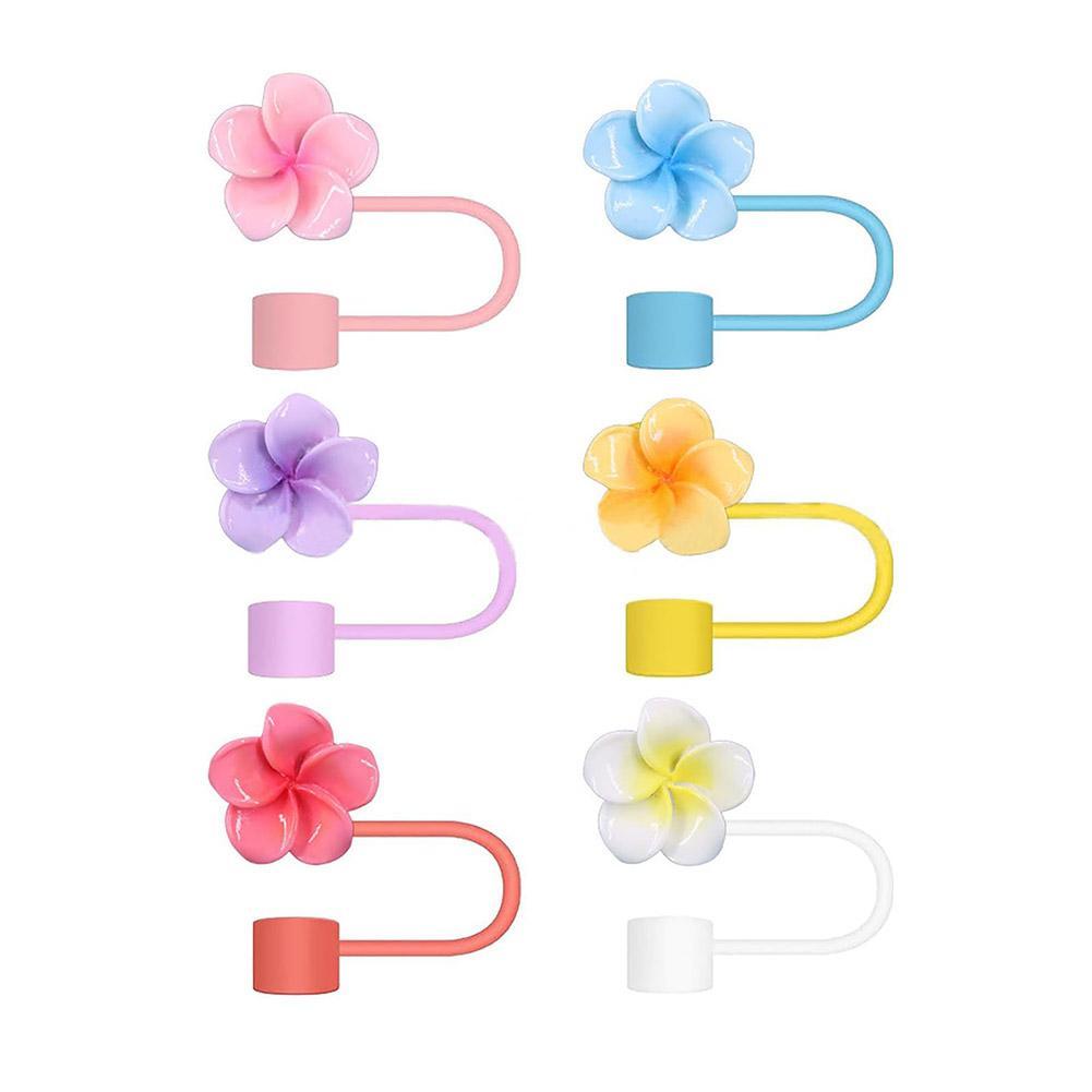thumbnail image 4 of Wartleves 1/6pc Nuevo tapón antipolvo de plumeria con tapa de pajita de silicona fresca y pequeña*, 4 of 7