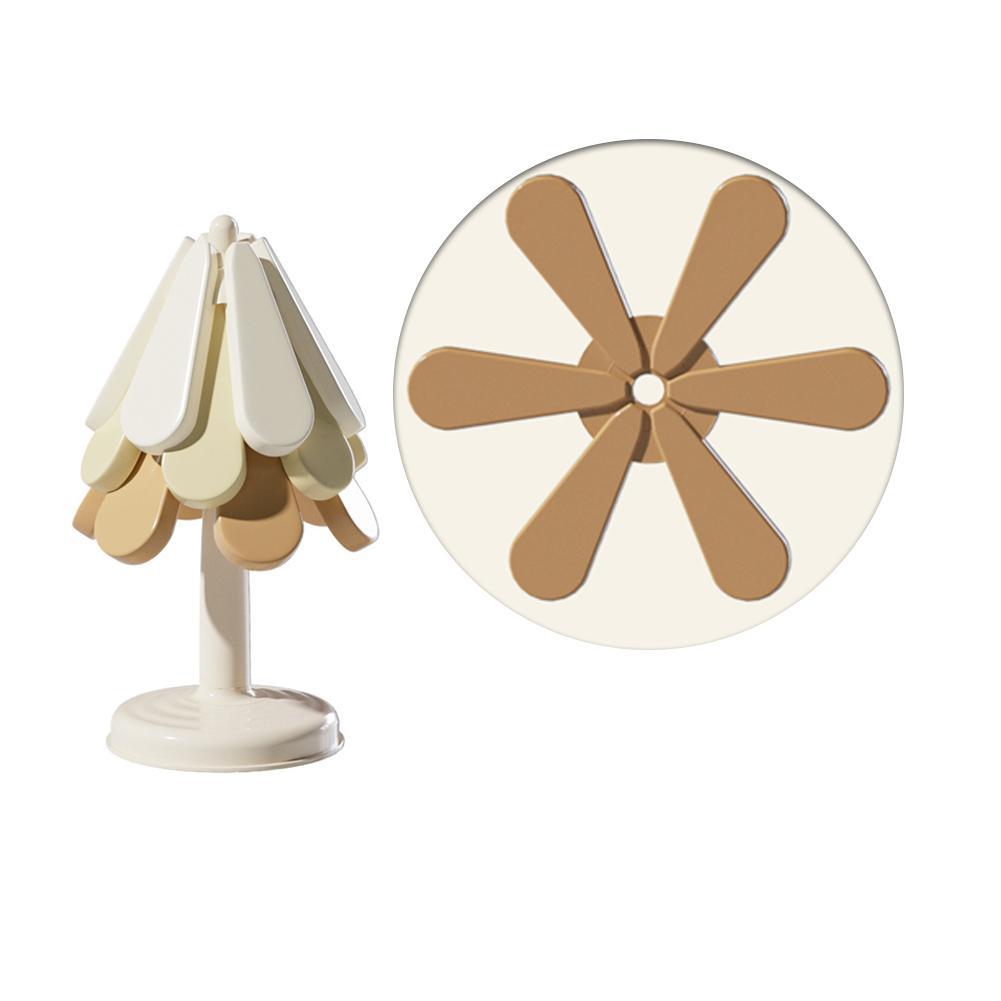 thumbnail image 5 of Wartleves Salvamanteles de silicona para platos calientes, juego de salvamanteles con forma de árbol de Navidad, posavasos apilables con soporte, decoración creativa para el hogar, regalo de inaugurac, 5 of 7
