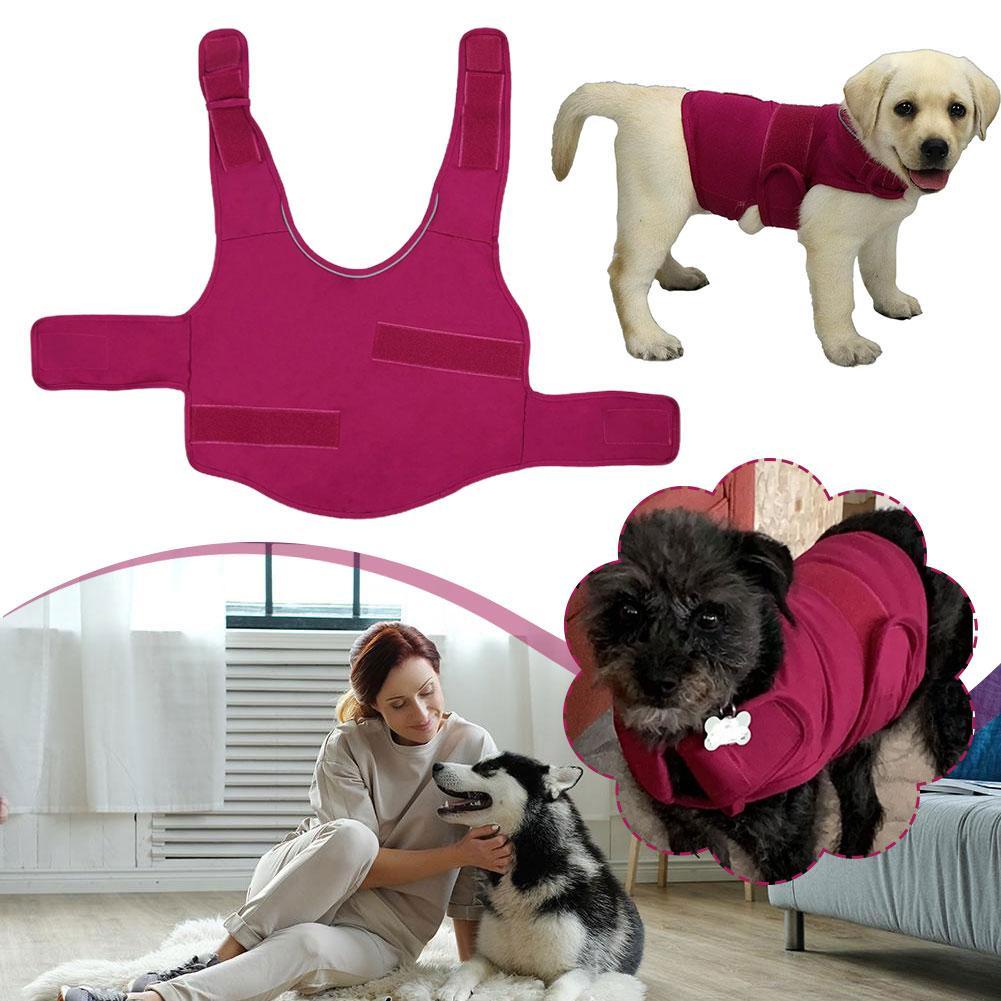 thumbnail image 3 of Ruifaya DTREELS Ropa cómoda para mascotas Chaleco ajustable para aliviar la ansiedad por separación del perro, suave y elástico E2S3, 3 of 7