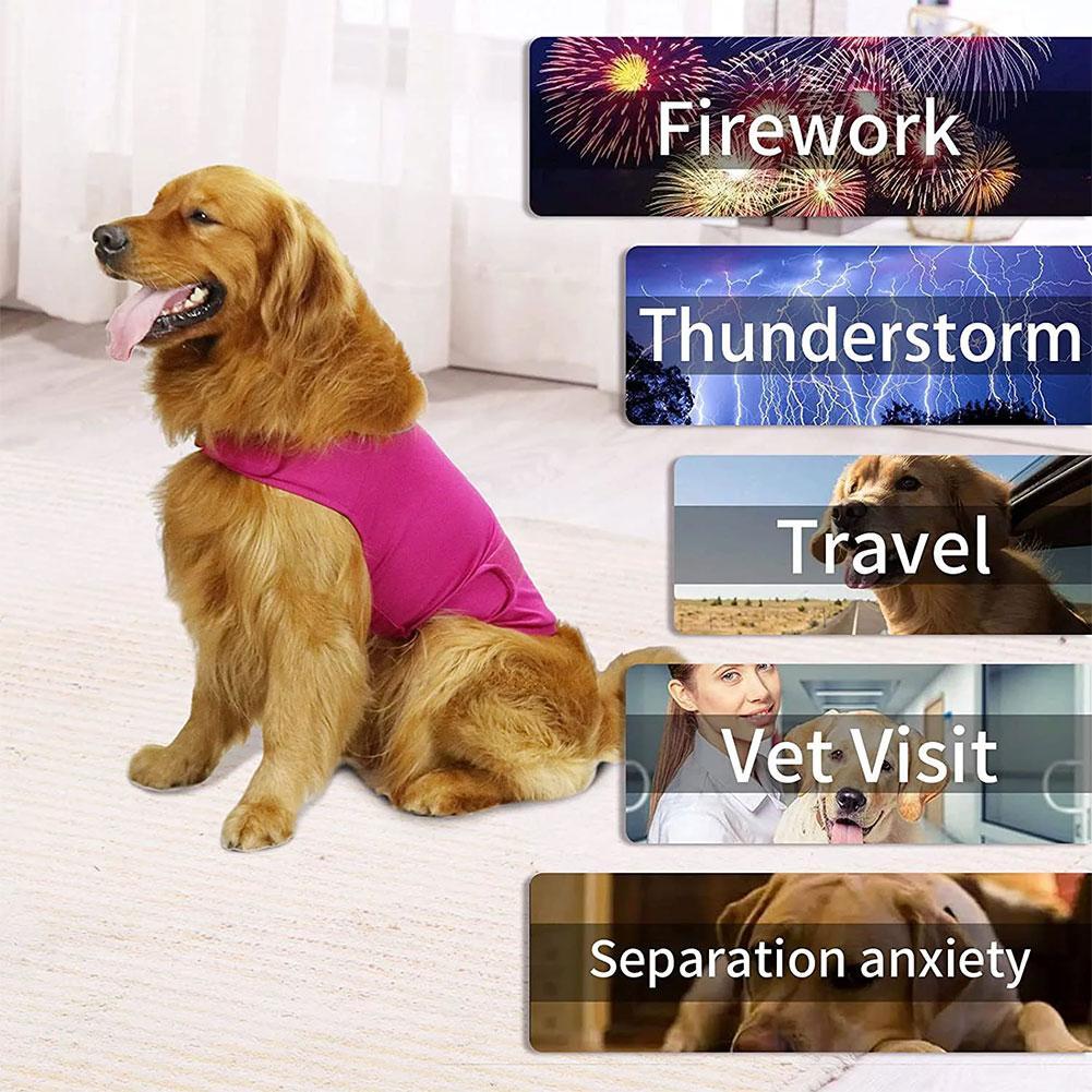 thumbnail image 4 of Ruifaya DTREELS Ropa cómoda para mascotas Chaleco ajustable para aliviar la ansiedad por separación del perro, suave y elástico E2S3, 4 of 7