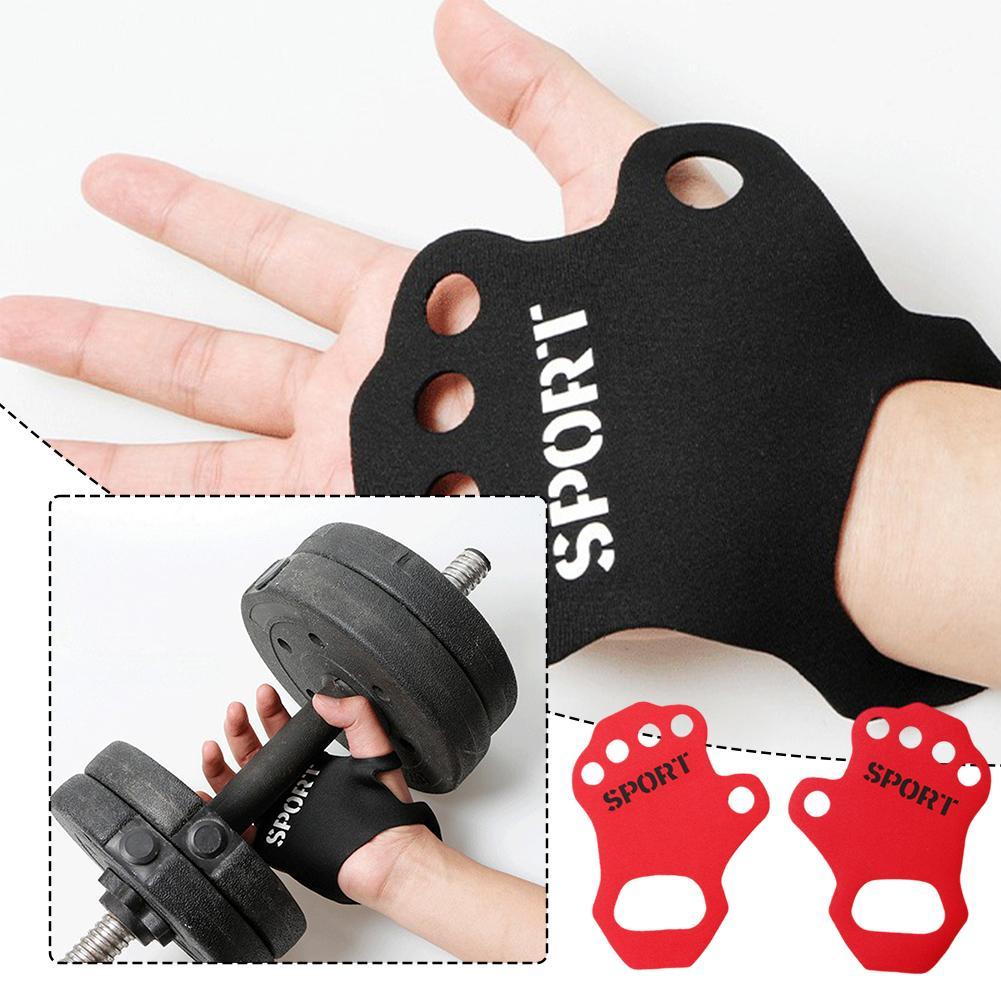 thumbnail image 2 of Wartleves 1 par de guantes antideslizantes para levantamiento de pesas, protectores de manos para mancuernas, dominadas, agarre para gimnasio, 2 of 7
