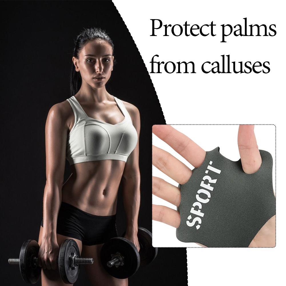 thumbnail image 3 of Wartleves 1 par de guantes antideslizantes para levantamiento de pesas, protectores de manos para mancuernas, dominadas, agarre para gimnasio, 3 of 7