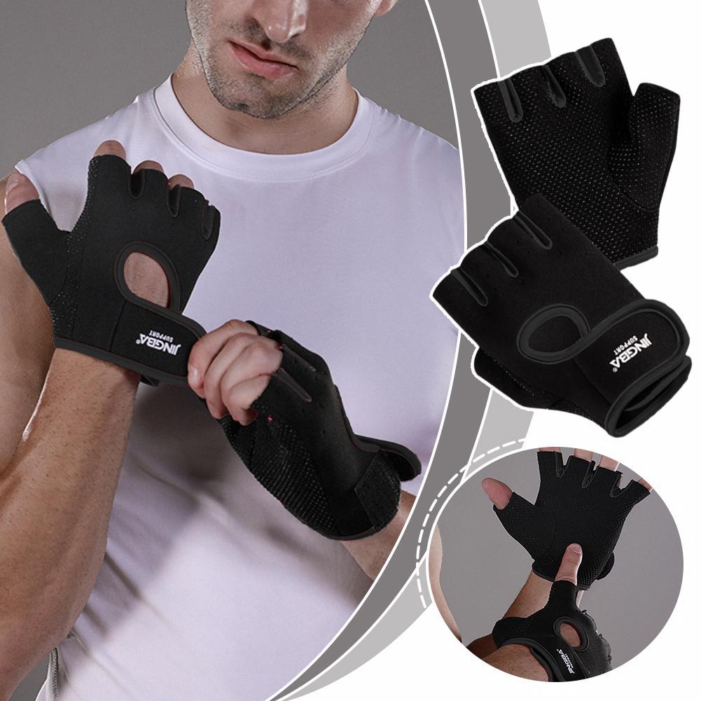 thumbnail image 4 of Ruifaya Guantes de medio dedo para fitness y deportes al aire libre de silicona M/XL transpirables, 4 of 7