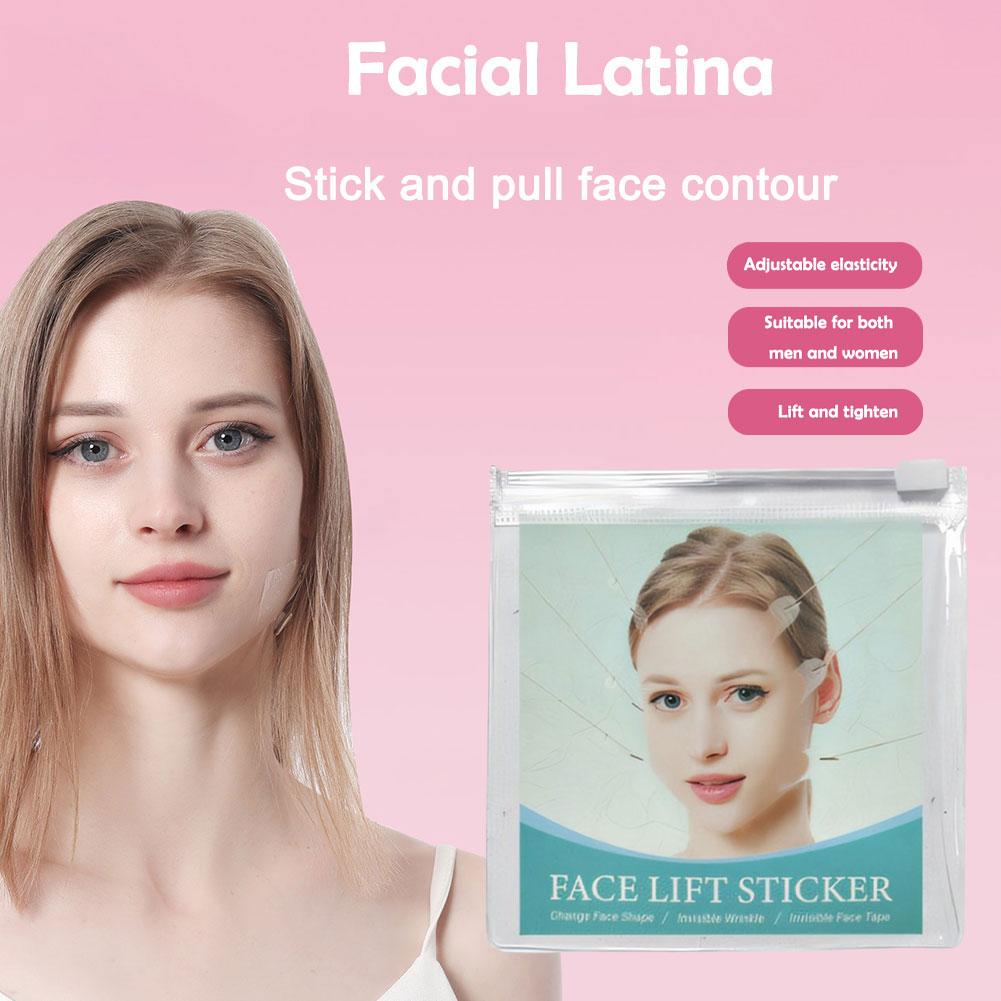 thumbnail image 4 of Ruifaya Kit de bandas de parches invisibles en forma de V para lifting facial con cordón para arrugas C7, 4 of 7