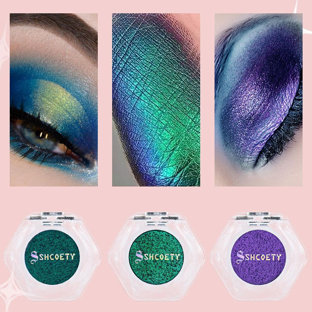 thumbnail image 5 of Ruifaya Sombras de ojos con purpurina holográfica Sombras de ojos de colores intensos Sombras de ojos multicolores Maquillaje Cosmético Sombra de ojos en placa Maquillaje de ojos multidimensional So, 5 of 7