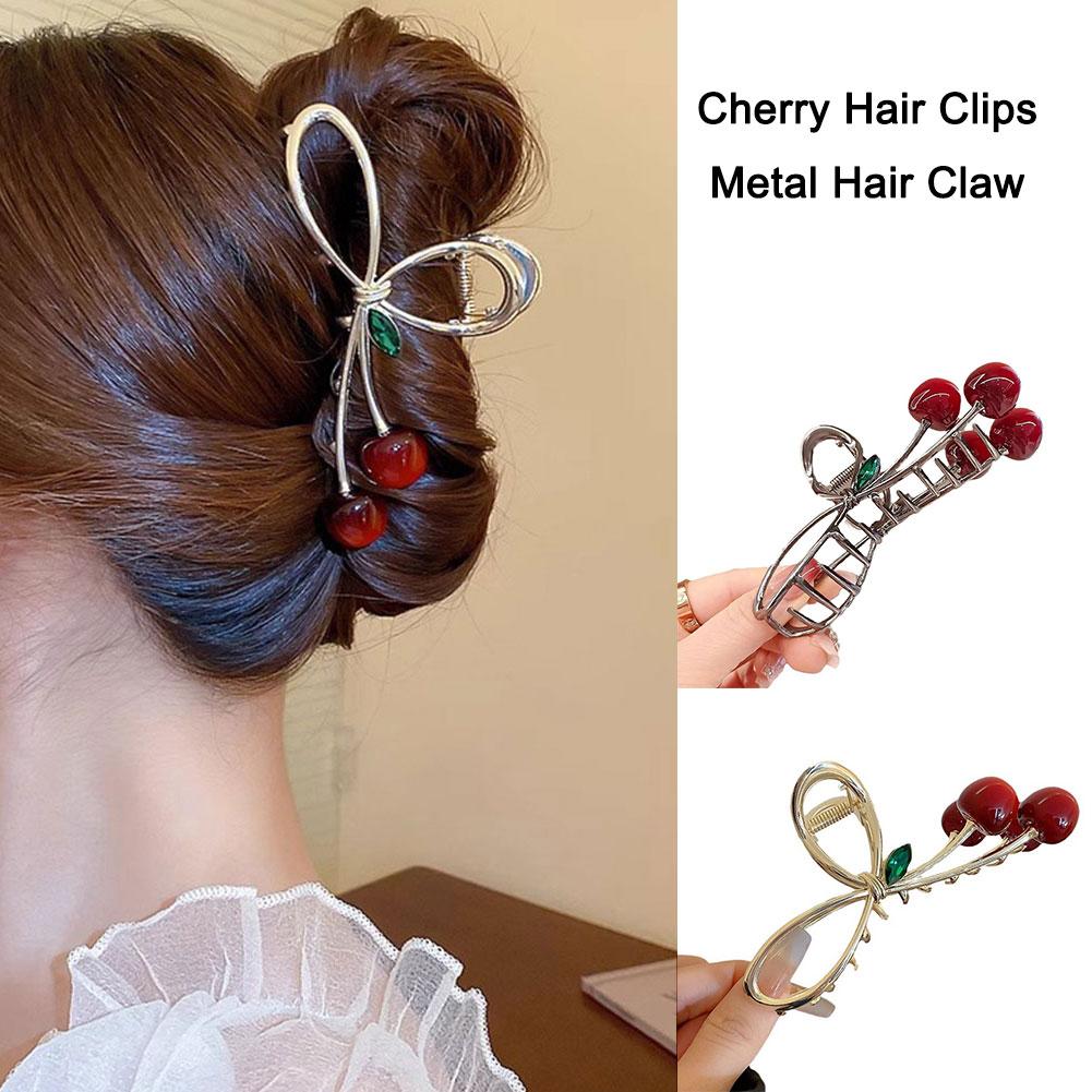 thumbnail image 4 of SGACAI Pinzas para el cabello CherryHair, pinzas grandes de metal para el cabello, exquisito diseño CherryHeart StrongÐσ, 4 of 7