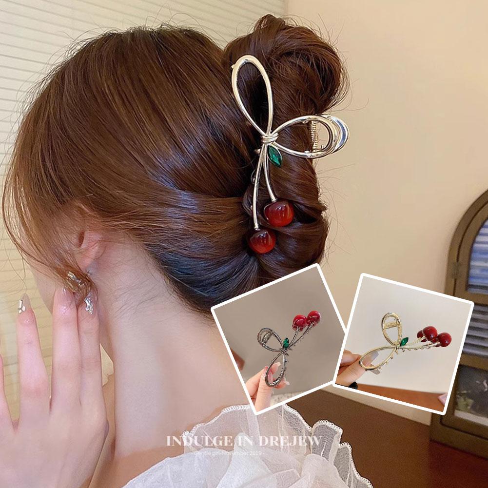 thumbnail image 2 of SGACAI Pinzas para el cabello CherryHair, pinzas grandes de metal para el cabello, exquisito diseño CherryHeart StrongÐσ, 2 of 7