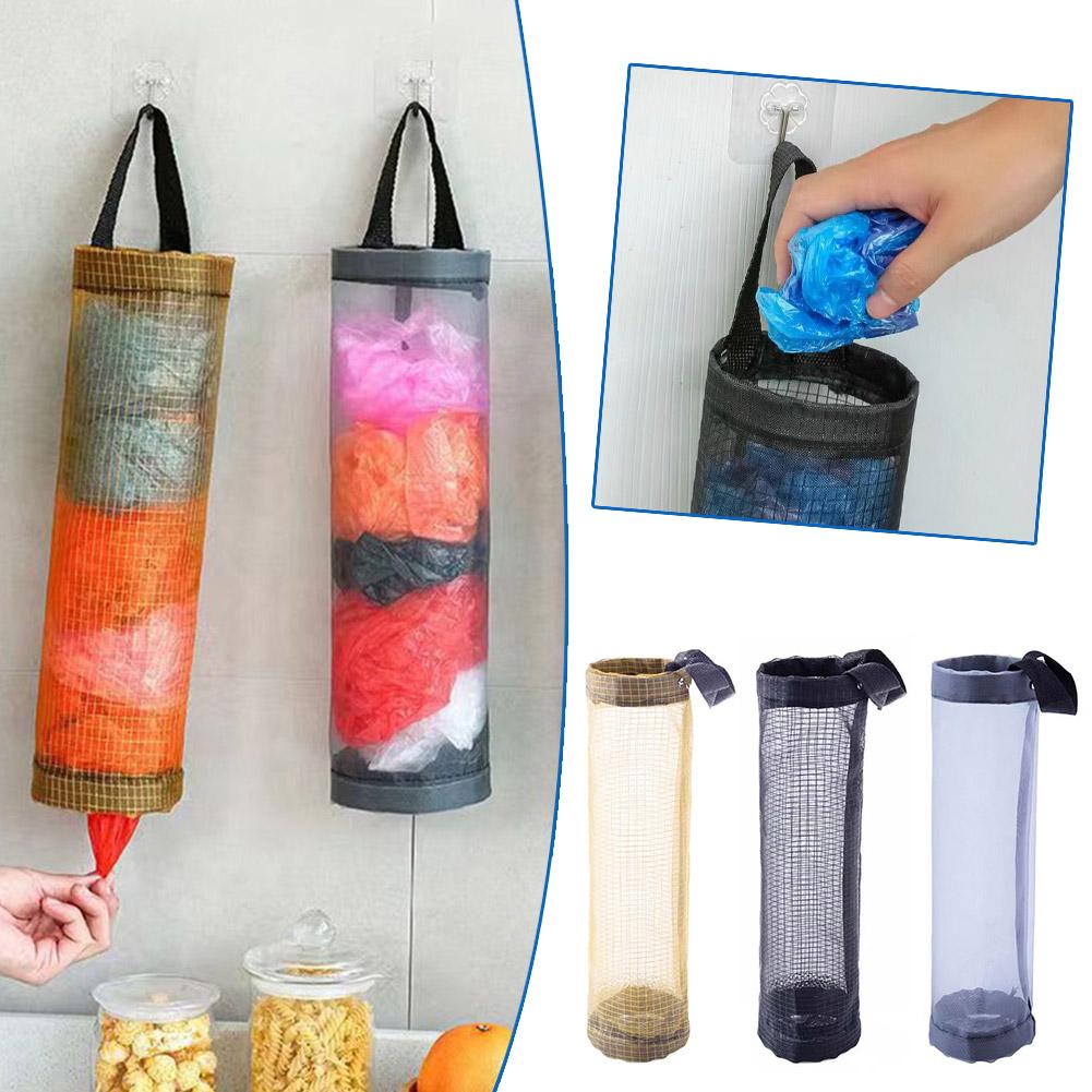 thumbnail image 2 of SGACAI Soporte para bolsas de supermercado, dispensador de bolsas de plástico para compras, montaje en pared, almacenamiento√, 2 of 7