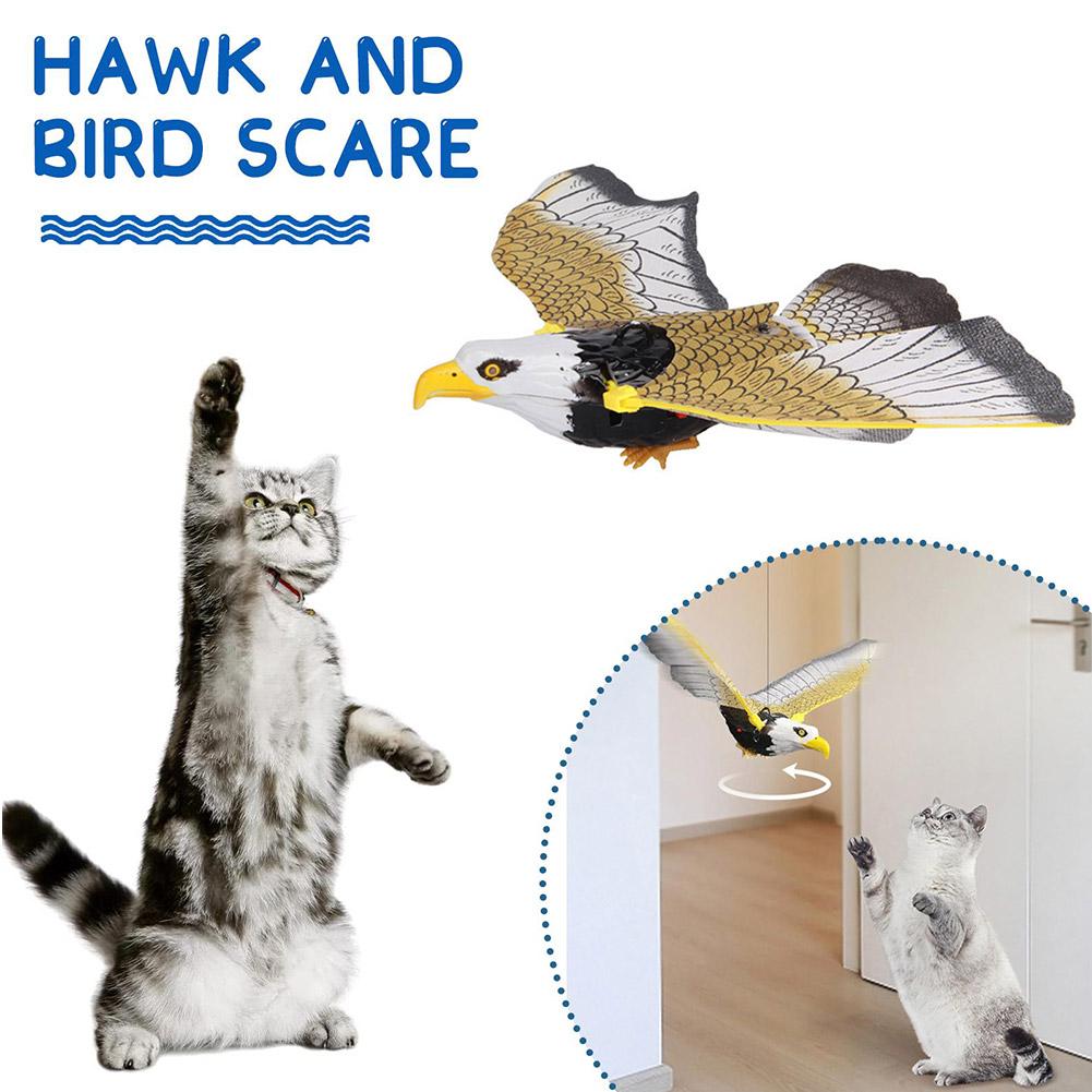 thumbnail image 3 of Wartleves Juguete de pájaro volador con águila colgante eléctrica, simulación de pájaros, juguete interactivo para gatos, 3 of 7