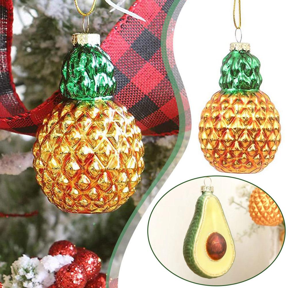 thumbnail image 2 of Wartleves 1x Colgante de fruta en forma de donut, adorno de pepinillo para árbol de Navidad, decoración navideña 2024/, 2 of 7