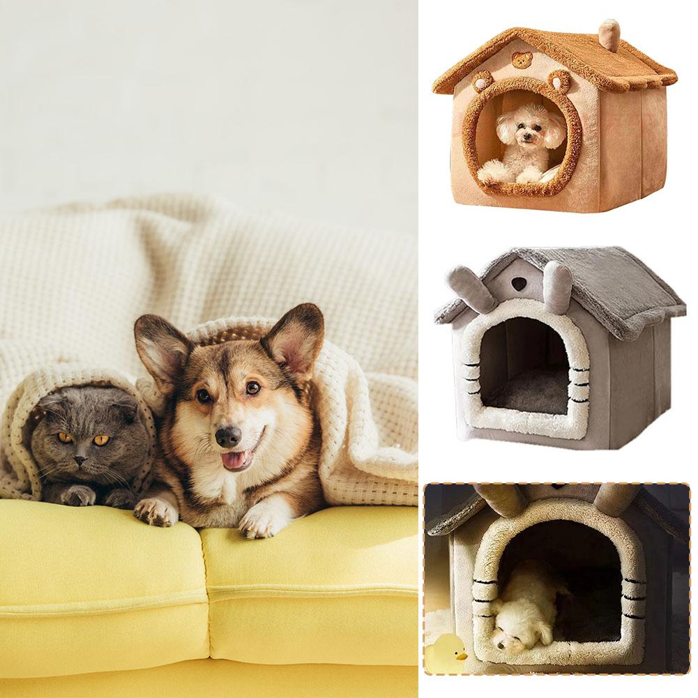 thumbnail image 2 of Wartleves Cama cueva para gatos, lindas casas para gatos con forma de oso para gatos de interior, cuevas para gatos para gatos de interior, casa para gatos, tienda de campaña para gatos con almohada d, 2 of 7