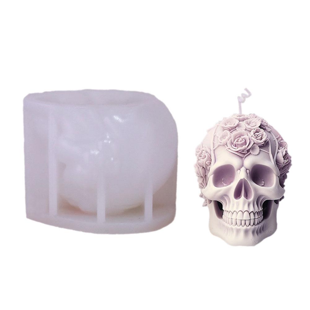 thumbnail image 5 of SGACAI Molde de silicona con forma de calavera 3D para velas, moldes para hacer velas, moldes para hacer jabón y cera, 5 of 7