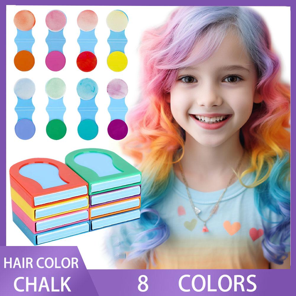 thumbnail image 4 of Ruifaya Kit de tinte temporal para el cabello para niñas, regalo, tiza para el cabello lavable, portátil;, 4 of 7