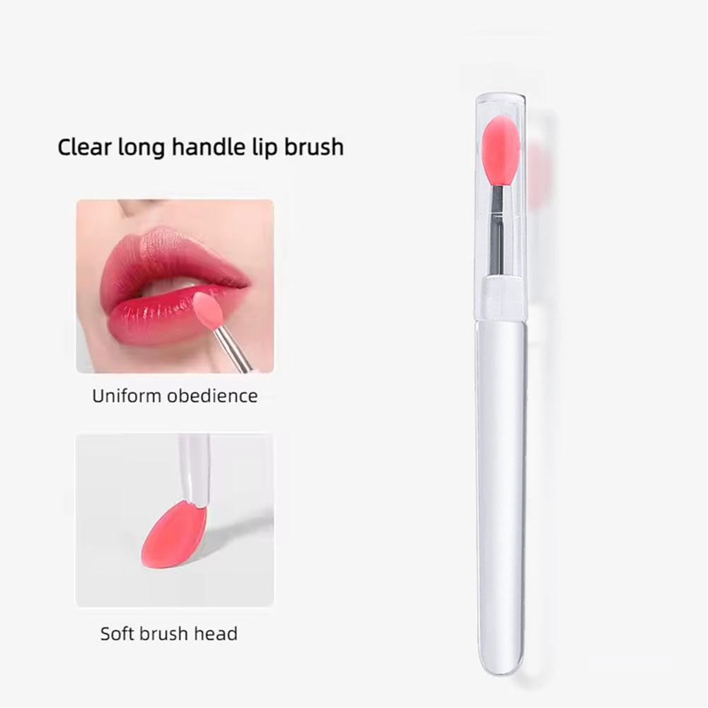 thumbnail image 4 of Wartleves 1/3 piezas Pincel de silicona portátil para labios con funda Mini pincel de labios profesional S0, 4 of 7