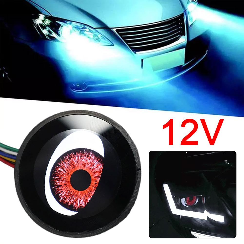 thumbnail image 2 of Wartleves Luz decorativa para coche Trredrins Dynamic Devil Demo Eyes para faros antiniebla, actualización de diseño, luz wifi de 12 V, 2 of 7