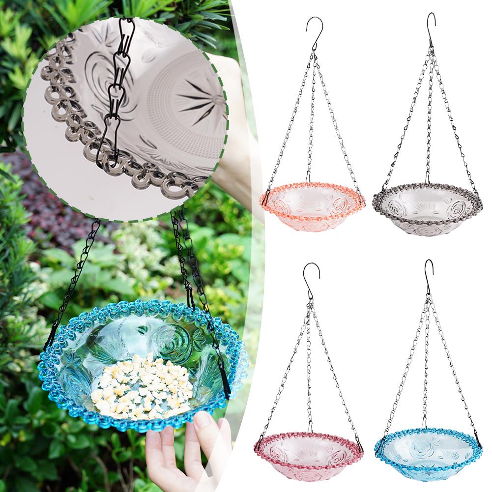 thumbnail image 4 of SGACAI Comedero para pájaros colgante para exteriores, cuenco para baño de pájaros, baño para pájaros colgante, cuenco para baño de pájaros, bandeja de agua para comedero de pájaros colgante o semi, 4 of 7