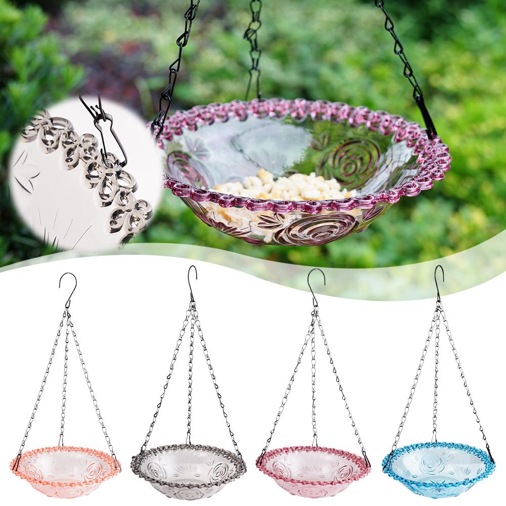 thumbnail image 3 of SGACAI Comedero para pájaros colgante para exteriores, cuenco para baño de pájaros, baño para pájaros colgante, cuenco para baño de pájaros, bandeja de agua para comedero de pájaros colgante o semi, 3 of 7