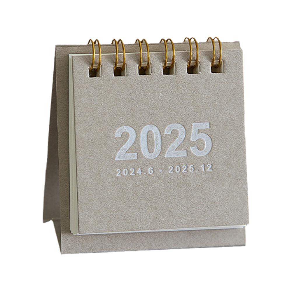 thumbnail image 5 of Wartleves Calendario de escritorio pequeño 2025, calendario mensual plegable de pie para escritorio, decoración, nuevo, 5 of 7