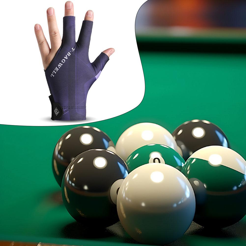 thumbnail image 2 of Wartleves Guantes de billar antideslizantes con tres dedos abiertos Professionelle Billardhandschuhe, 2 of 7
