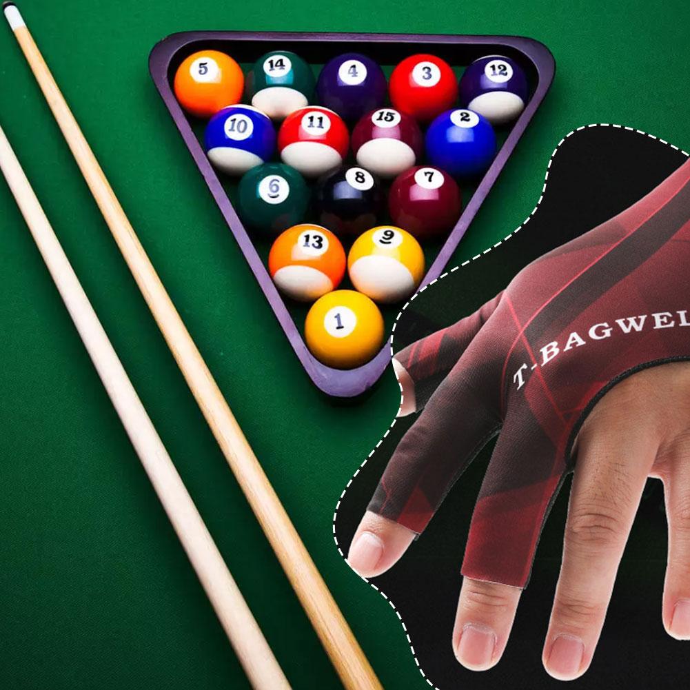 thumbnail image 3 of Wartleves Guantes de billar antideslizantes con tres dedos abiertos Professionelle Billardhandschuhe, 3 of 7