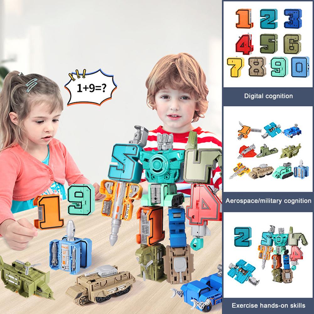 thumbnail image 3 of Ruifaya Bloques educativos Figura de acción Transformación Número Robot Deformación Juguete )|, 3 of 7