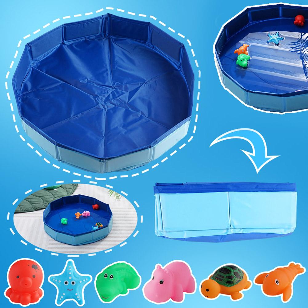 thumbnail image 3 of Wartleves Juguete de piscina para gatos con juguetes de agua para peces, juguete de piscina portátil para gatos, piscina plegable para gatos con juguetes interactivos para peces, juguete para gatos co, 3 of 7