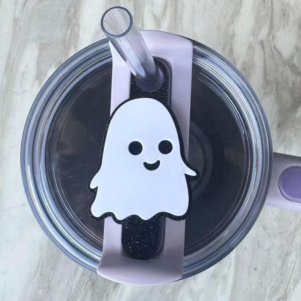 thumbnail image 4 of Ruifaya Etiqueta de tapa de taza de fantasma lindo de Halloween Tapas de repuesto de bricolaje para Stanley por 40 R м(, 4 of 7
