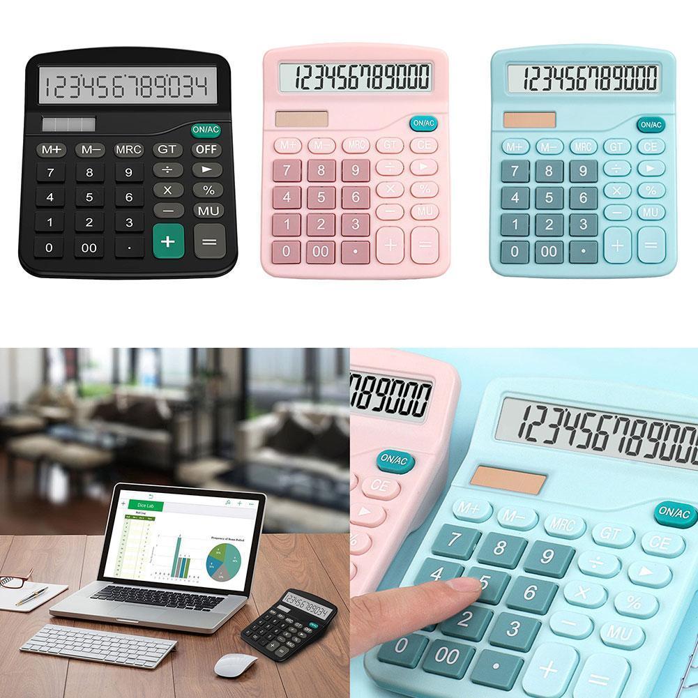 thumbnail image 4 of Wartleves Calculadora electrónica NUEVA de 12 dígitos, pantalla grande, para escritorio, hogar y oficina, 4 of 7