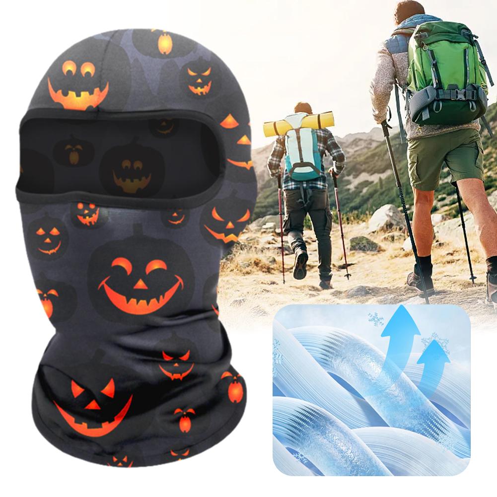 thumbnail image 2 of Ruifaya Pasamontañas con diseño de calavera 3D y fantasma, resistente al viento, para ciclismo, Halloween, 2 of 7