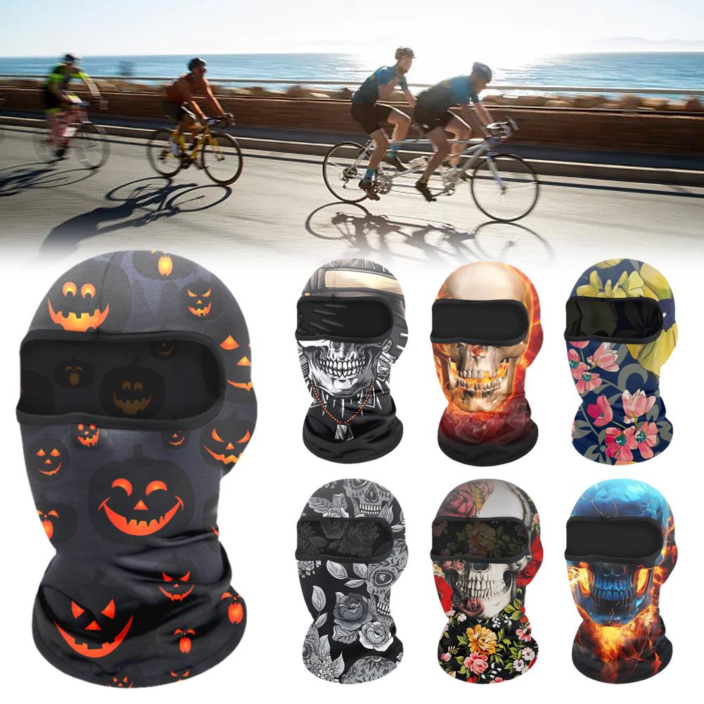 thumbnail image 5 of Ruifaya Pasamontañas con diseño de calavera 3D y fantasma, resistente al viento, para ciclismo, Halloween, 5 of 7