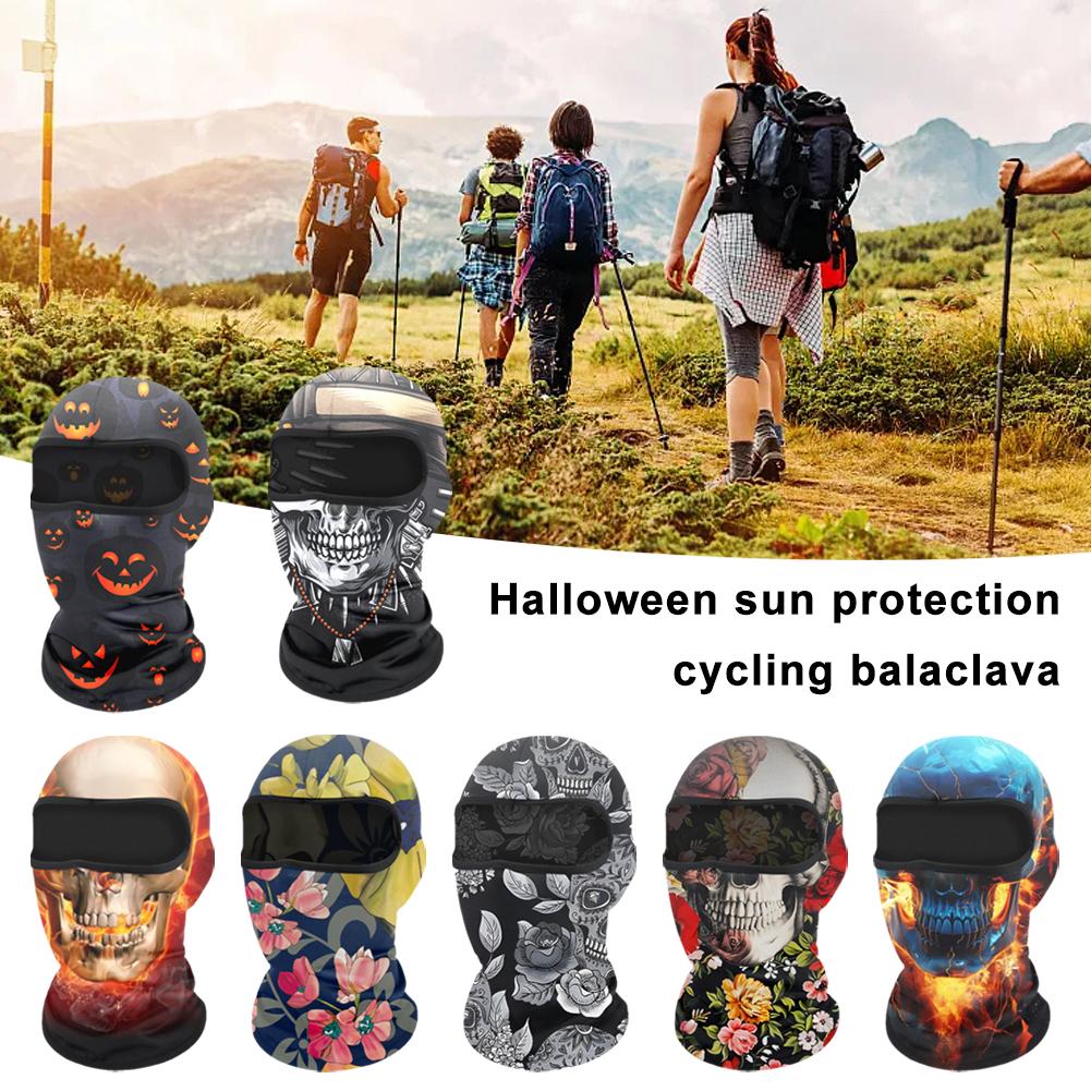 thumbnail image 3 of Ruifaya Pasamontañas con diseño de calavera 3D y fantasma, resistente al viento, para ciclismo, Halloween, 3 of 7