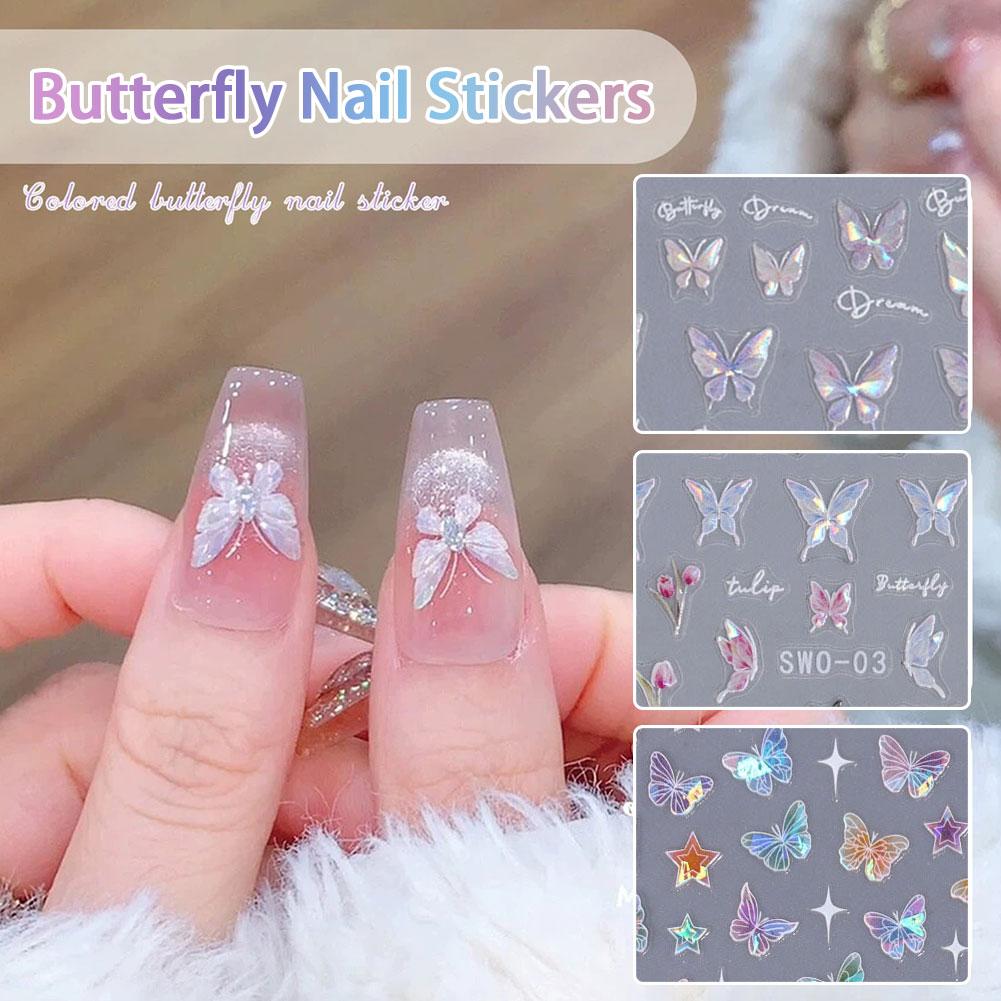 thumbnail image 4 of Wartleves Pegatinas de mariposa para uñas 2024, 4 of 7