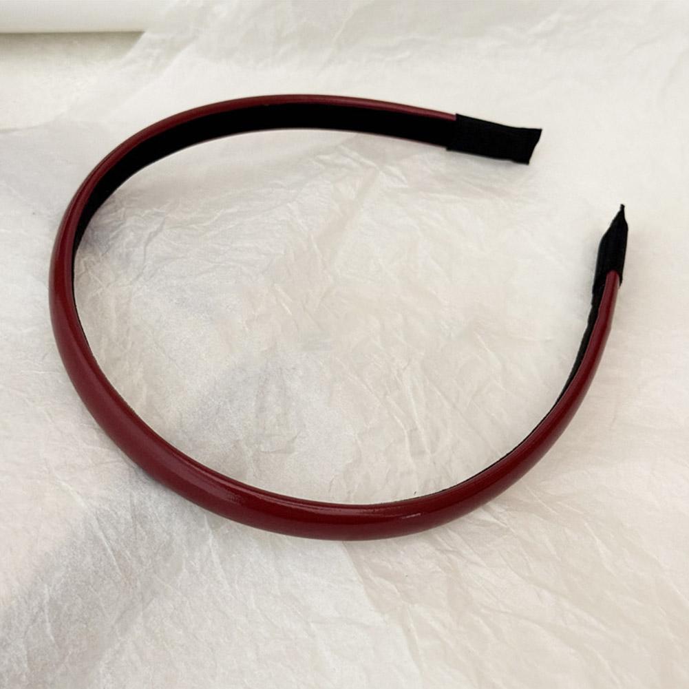 thumbnail image 5 of Ruifaya Diadema de cuero PU roja vintage Diadema retro vintage ancha para mujer y niña., 5 of 7