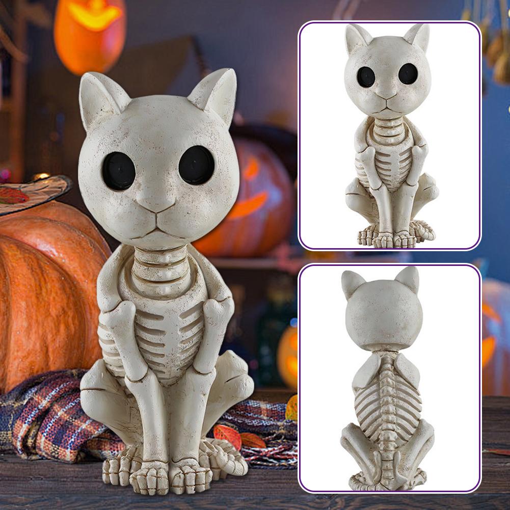 thumbnail image 2 of Wartleves ESQUELETO DE ANIMAL DE GATO PARA FIESTA DE HALLOWEEN, DECORACIÓN DE TERROR, ACCESORIOS, SONIDO, 2 of 7