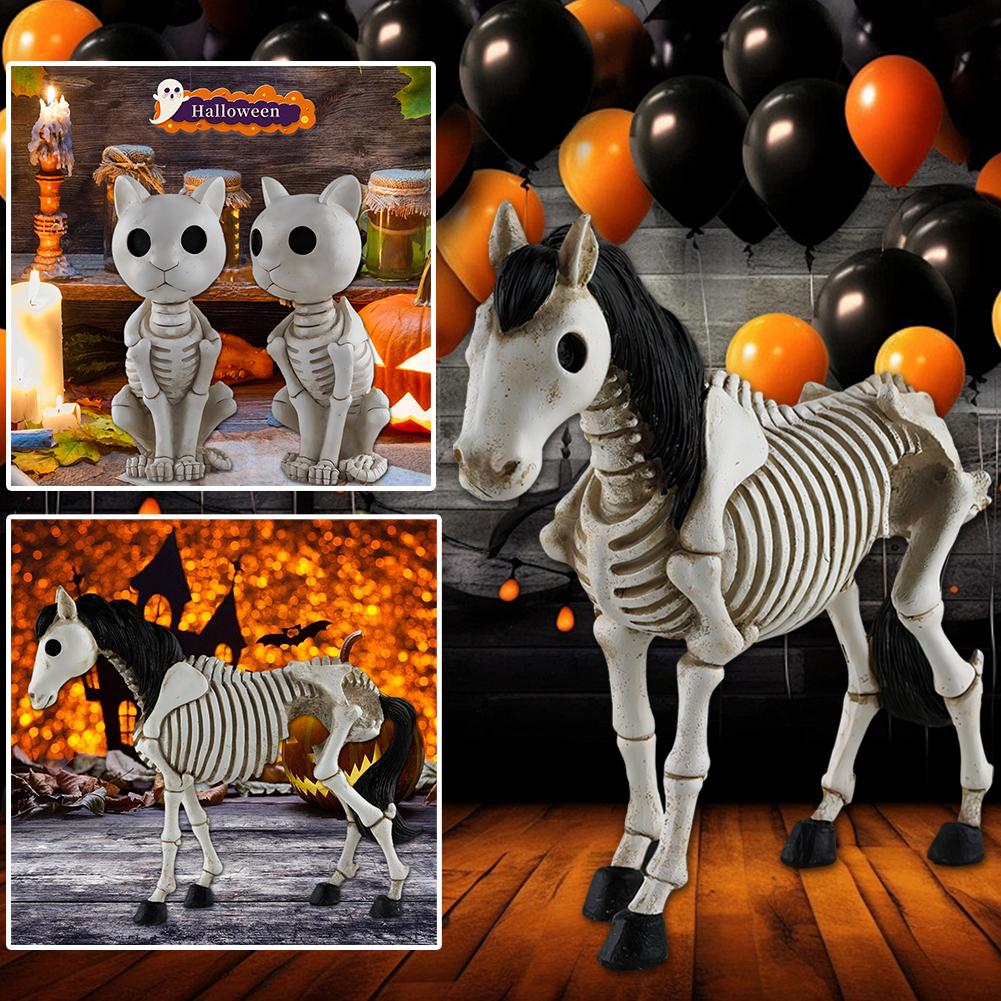 thumbnail image 4 of Wartleves ESQUELETO DE ANIMAL DE GATO PARA FIESTA DE HALLOWEEN, DECORACIÓN DE TERROR, ACCESORIOS, SONIDO, 4 of 7