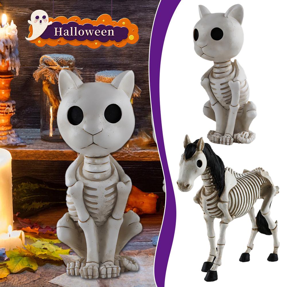 thumbnail image 3 of Wartleves ESQUELETO DE ANIMAL DE GATO PARA FIESTA DE HALLOWEEN, DECORACIÓN DE TERROR, ACCESORIOS, SONIDO, 3 of 7