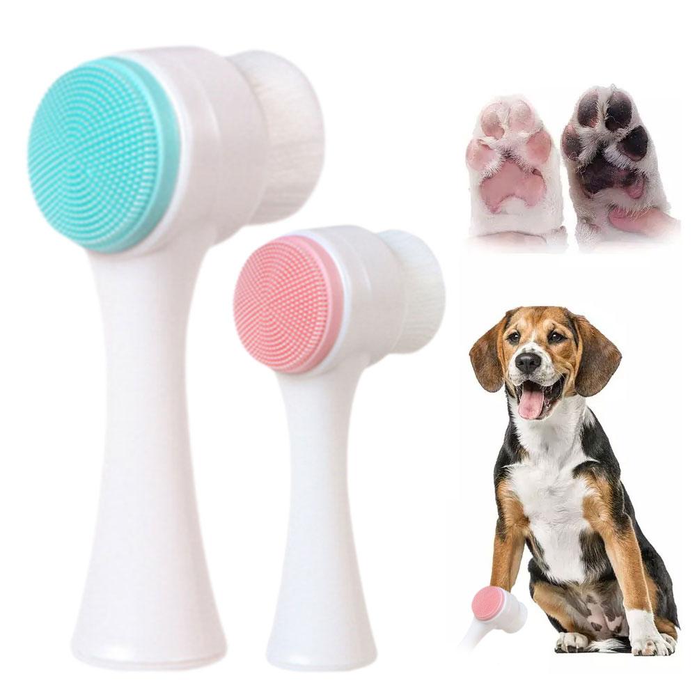 thumbnail image 2 of Ruifaya Cepillo para el cuidado de las patas de los perros, cepillo para limpiar las patas de las mascotas, cepillo de silicona para limpiar y masajear las patas, cepillo de limpieza de doble cara,, 2 of 7