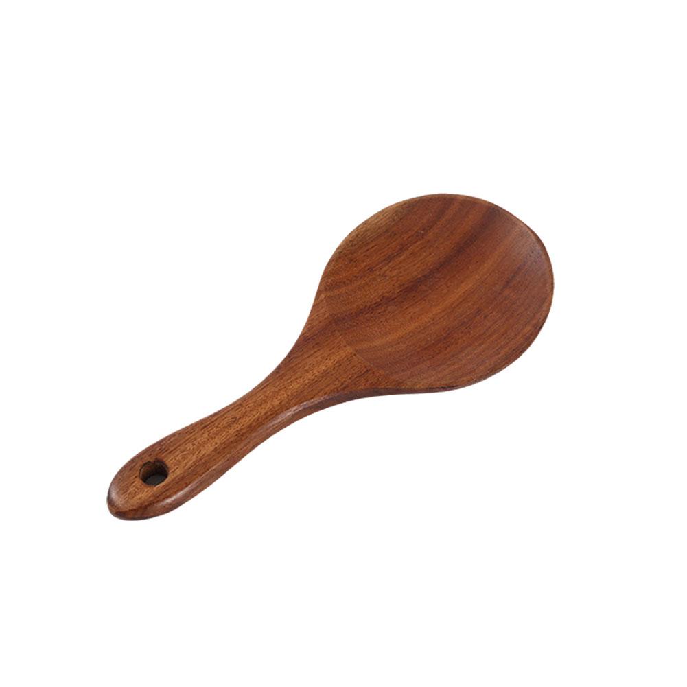thumbnail image 4 of Ruifaya Juego de utensilios de cocina de madera de 1 pieza, madera de nogal negro y mango largo, 4 of 7