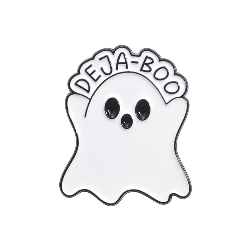 thumbnail image 2 of SGACAI GHYJPAJK Broche de esmalte lindo fantasma, alfileres de Halloween, alfileres de Halloween para mujeres/hombres, alfileres de esmalte de espíritu volador de calabaza de Boo de dibujos animado, 2 of 7