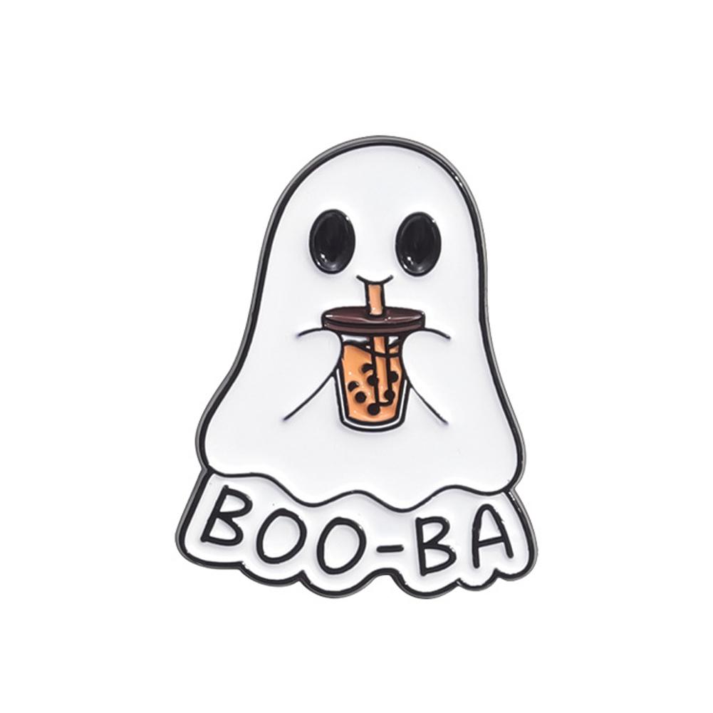 thumbnail image 5 of Wartleves GHYJPAJK Broche de esmalte lindo fantasma, alfileres de Halloween, alfileres de Halloween para mujeres/hombres, alfileres de esmalte de espíritu volador de calabaza de Boo de dibujos animado, 5 of 7