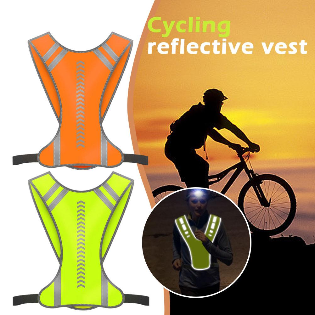 thumbnail image 4 of Wartleves Chaleco elástico reflectante para exteriores, para correr de noche, ciclismo, ajustable, seguro, 4 of 7