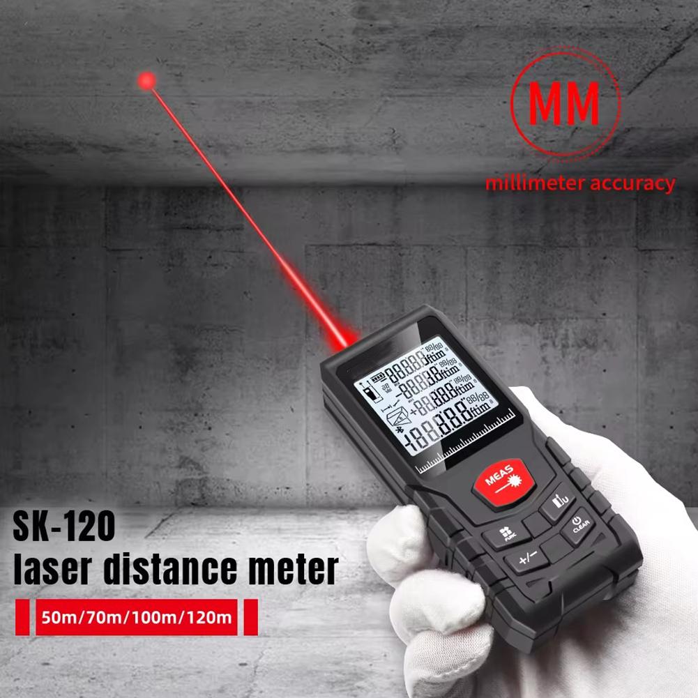 thumbnail image 2 of Wartleves Medidor de distancia láser, telémetro, herramienta digital, 50 m, 70 m, 100 m y 120 m, N XN, 2 of 7